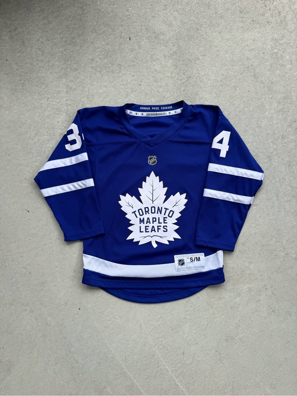 NHL Toronto Maple Leafs Kids Blue and White Hockey Jersey